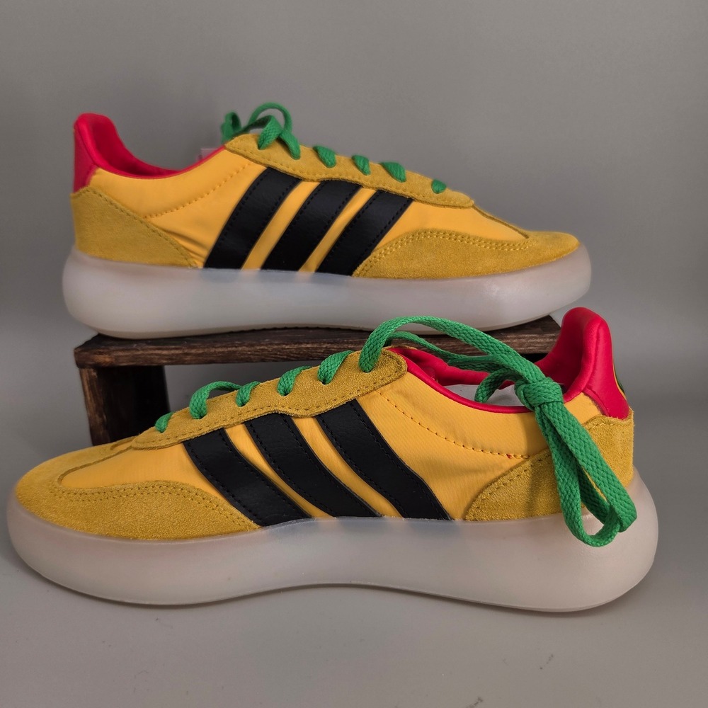 Adidas Barreda Decode J FO Jamaica Football Federation Yellow Sneakers Size 5 US
